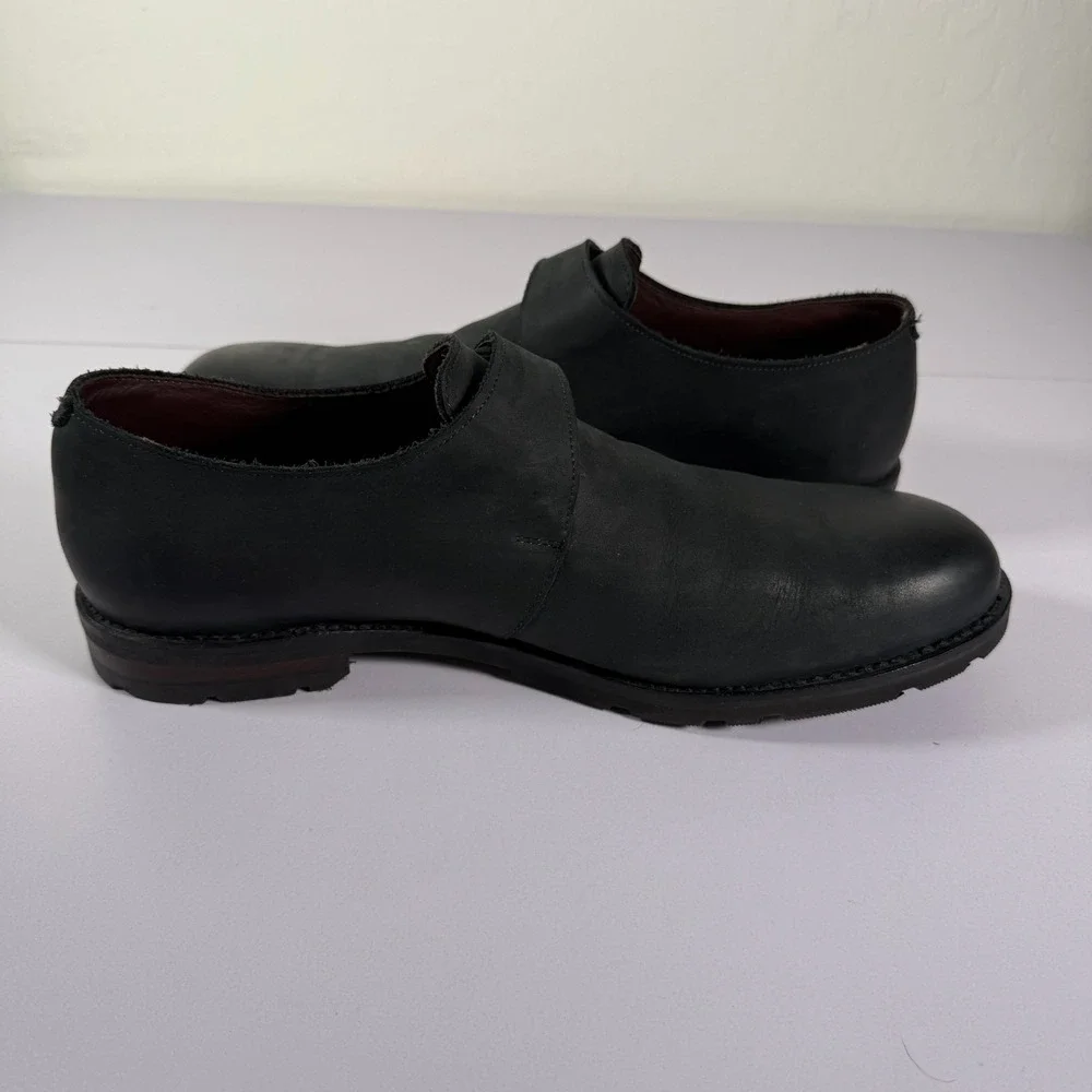 Allen Emonds Shoes Mens‎ 13 D Black Leather Port Washington Venture Monk Strap